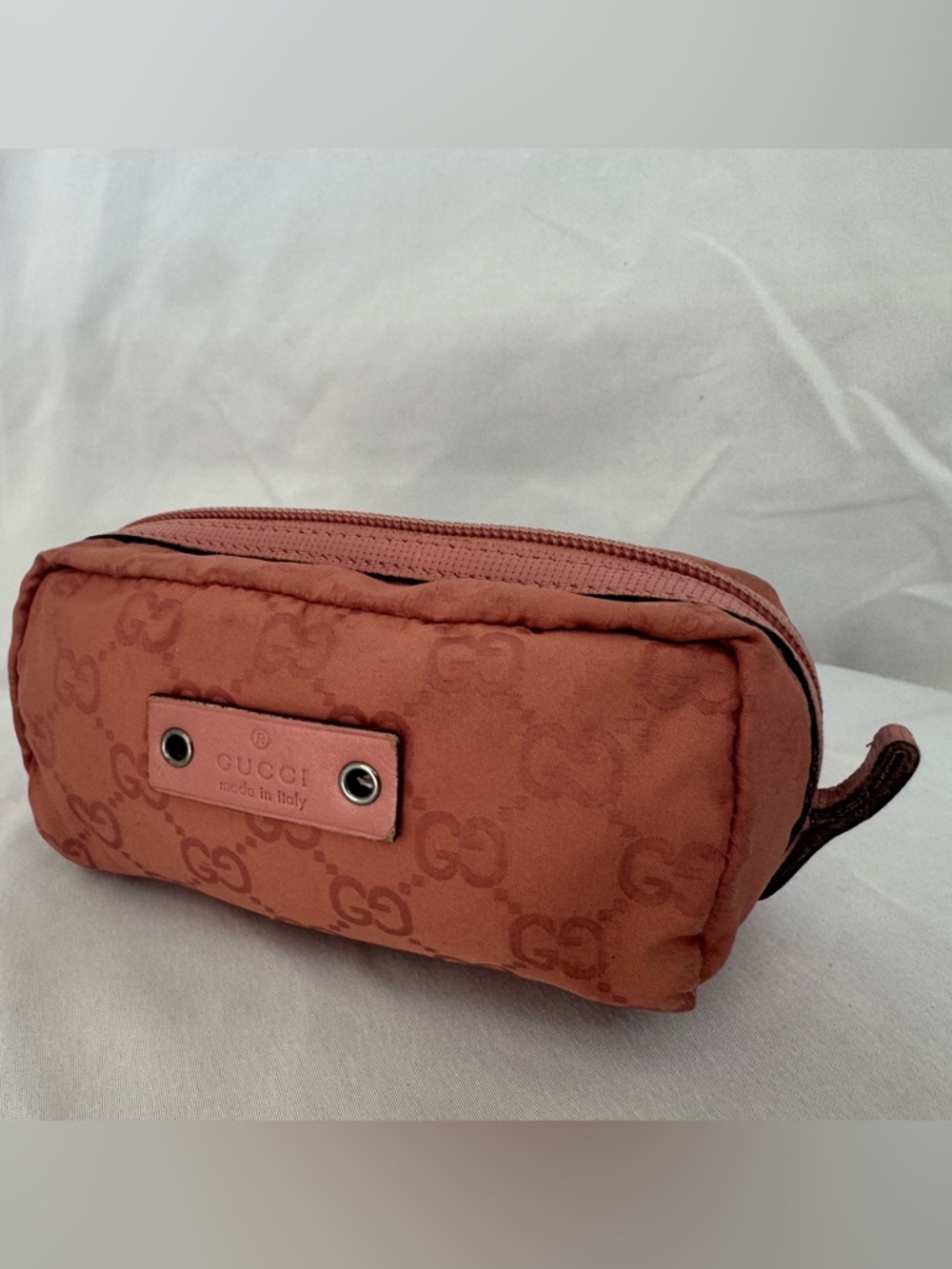 GUCCI Mini GG Nylon Pouch Pink Vintage Y2K - Picture 8 of 9